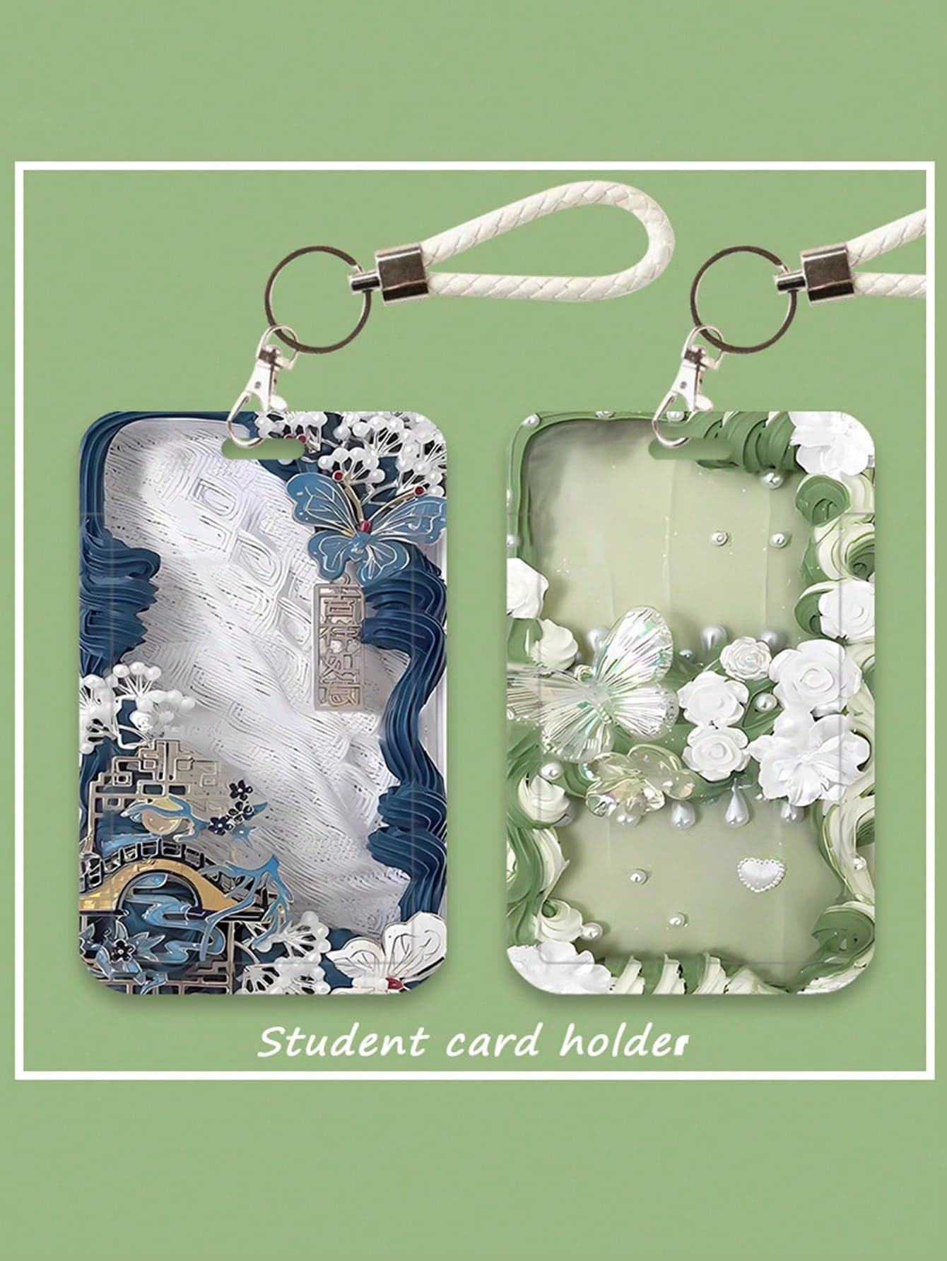 Flower-Shaped Card Holder,Suitable For Student Cards,Meal Cards,Subway Cards,Bus Cards,Student Pick-Up Cards - Anti-Lost Hard Shell Card Box Card Holder Card Holder Wallet Business Card Holder Credit Card Holder Id Card Holder Ladies Card Wallet