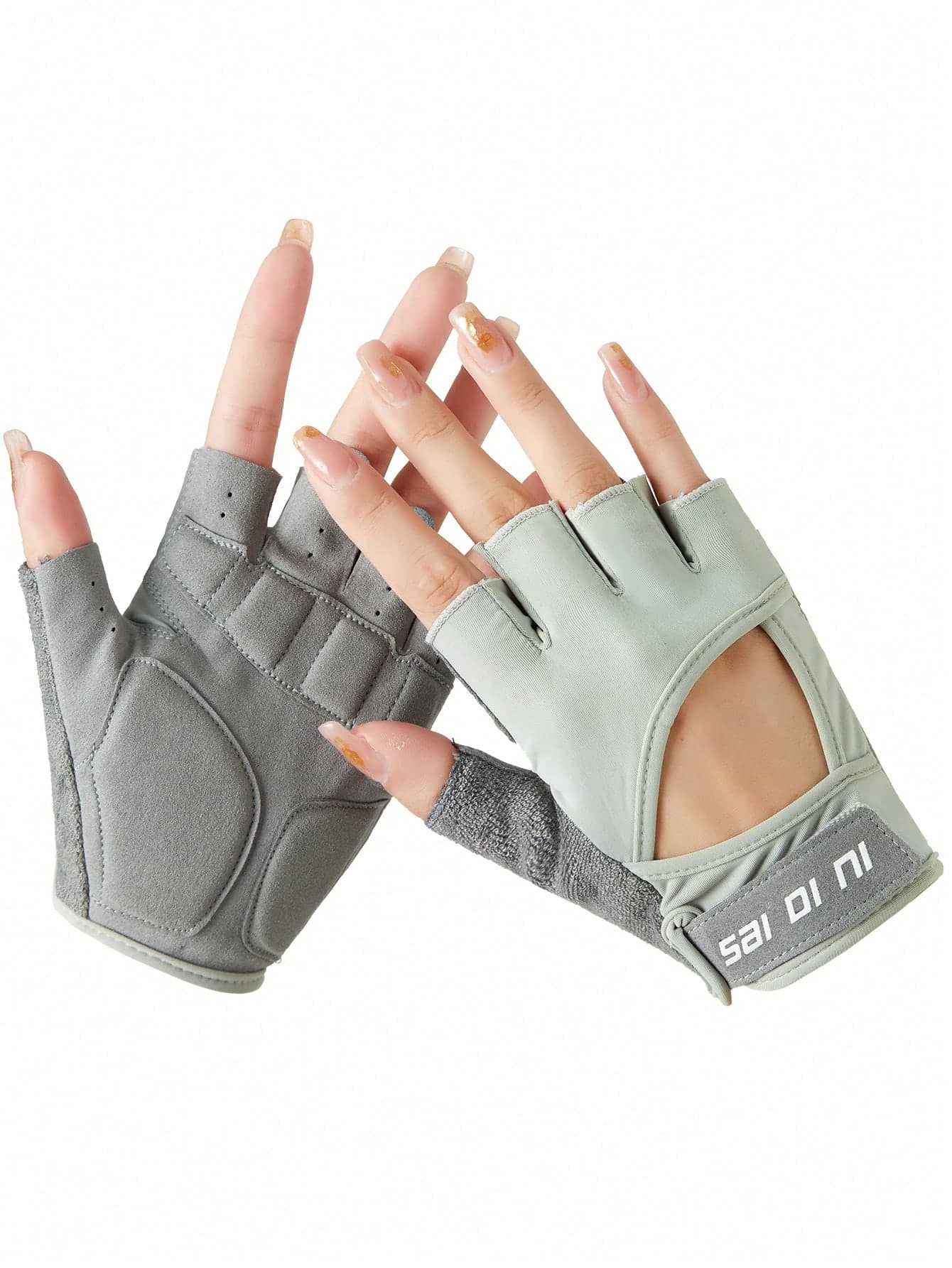 1pair Letter Graphic Breathable Gloves,Suitable For Cycling,Riding Motorcycle And Skiing