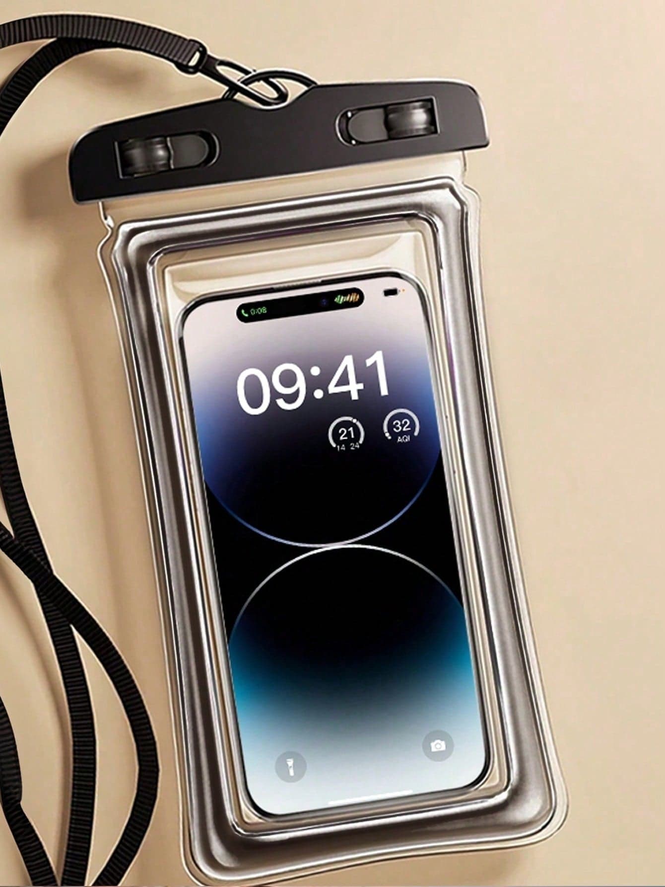 2/1pc Waterproof PVC Phone Pouch With Lanyard, Waterproof Phone Case For Outdoor Beach Swimming Snorkeling, Suitable For School, Office, Home, Travel. This Inflatable Waterproof Phone Bag Adopts 3D Design, Sealed Protective Cover, Transparent Plastic Dry Bag With Neck Strap, Suitable For Beach, Cruise And Travel, Ideal For Smartphone Sports Bag, Holiday Travel, Summer Swimming Bag.