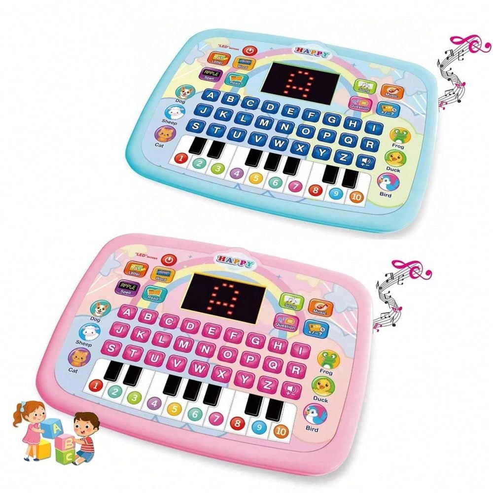 Kids Tablet Toddler Learning Pad With Teach Alphabet Numbers Word Music Math Early Development Interactive Electronic Toy For Boys & Girls 3 Years+,Montessori Toys For Babies