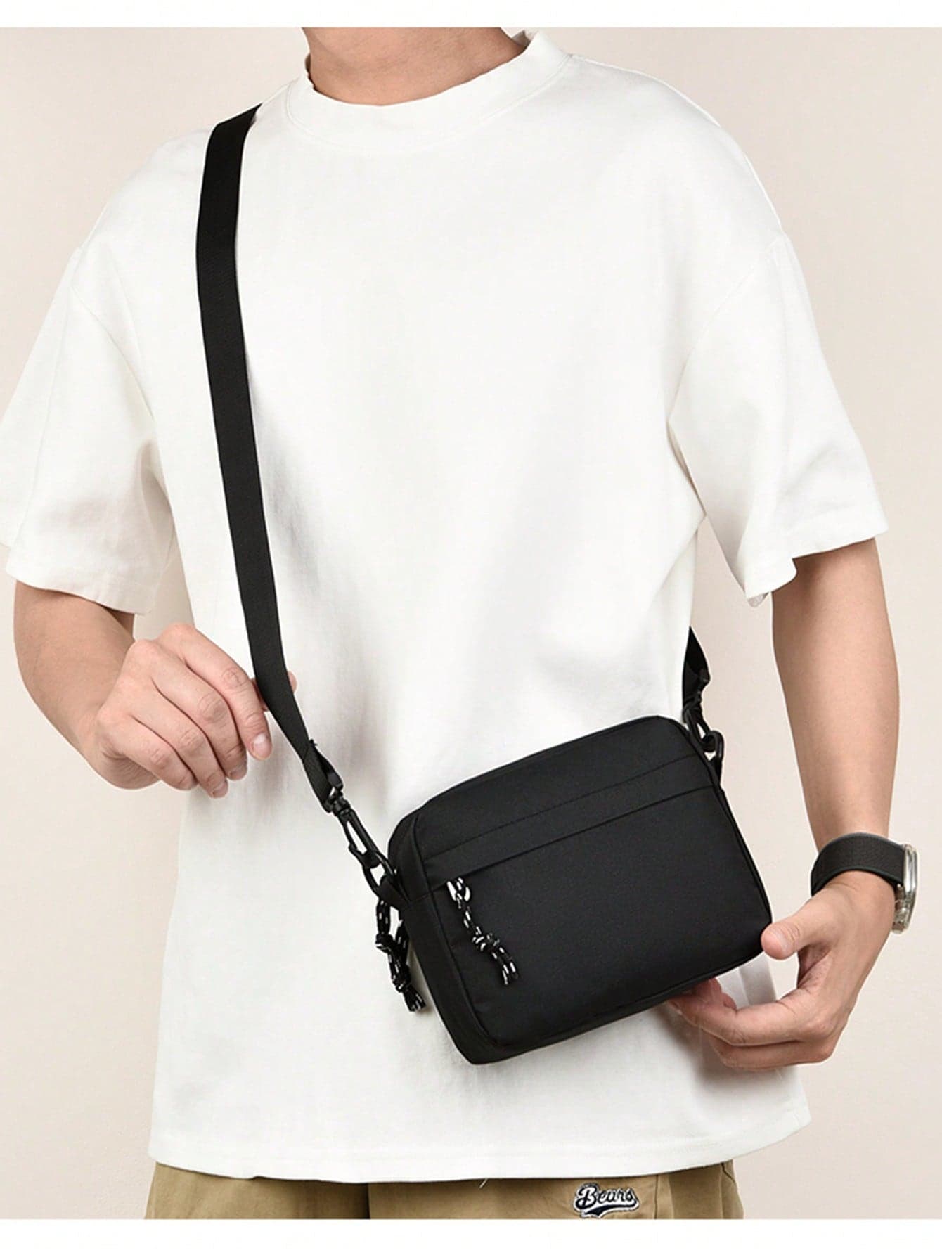 1pc Oxford Water-Proof Crossbody Shoulder Bag For Men, Multi-Functional Outdoor Leisure Bag Crossbody Bag Sling Bag Square Bag For Travel Essentials School Bag For College Students Messenger Bag Men Bag Winter Black Bag Large Capacity Vacation Gifts For Men Valentine Day Holiday Essentials Camping Sling Bag For Men Stickers Bags Summer Back To School Valentines Gifts Valentine Gifts For Men Bag Pack Cross Body Bag Spring School Supplies Purse Pouch, Tote Bags For University