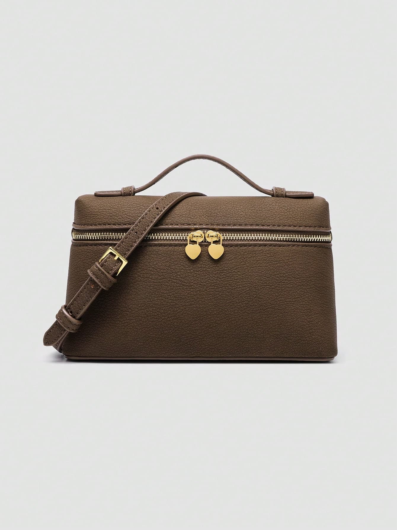 1pc Solid Color Litchi Grain PU Square Crossbody Bag, Suitable For Women's Daily Fashion Matching And Outings