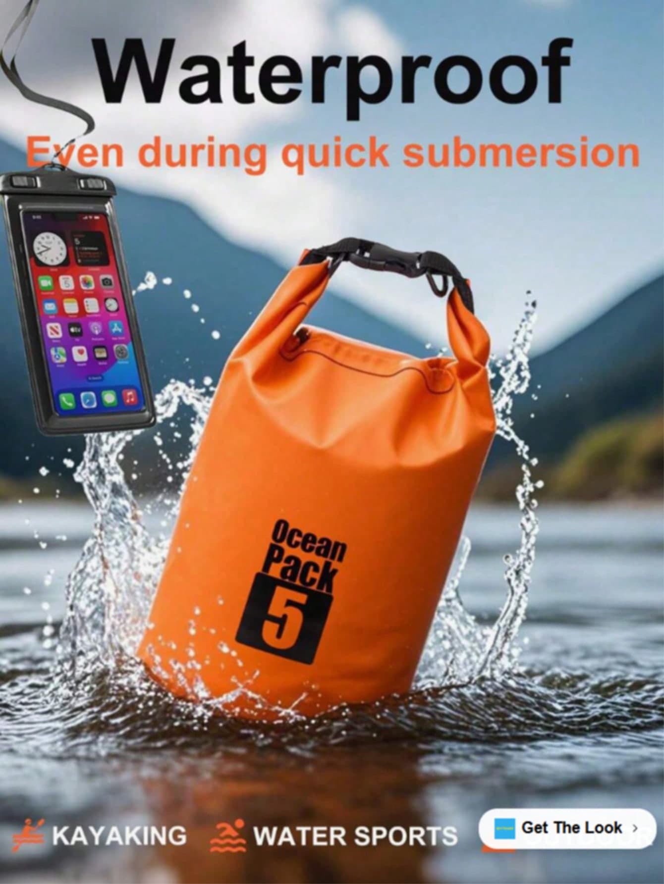 1pc Women's Latest Thickened Crossbody Bag, 2L/5L/10L/15L PVC Outdoor Sports Camouflage Waterproof Bag, Multifunctional Waterproof Pouch, Portable Swimming/River Trekking/Drifting Bag, Outdoor Sports Waterproof Bag, Cross-Border Hot-Selling Shoulder Bag/Backpack Large Capacity Outdoor Waterproof Bag For Diving/Drifting/Swimming/Beach/River Trekking Waterproof Bucket Bag, Elegant Hiking Shoulder Bag For Women, Suitable For Storing Clothes/Phone/Wallet/Keys/Cosmetics/Valuables. Multiple Colors Available (Pink/White/Black/Yellow/Blue/Fuchsia/Grey/Orange, Etc.) With Shoulder/Backpack/No Strap Options (See Specifications)