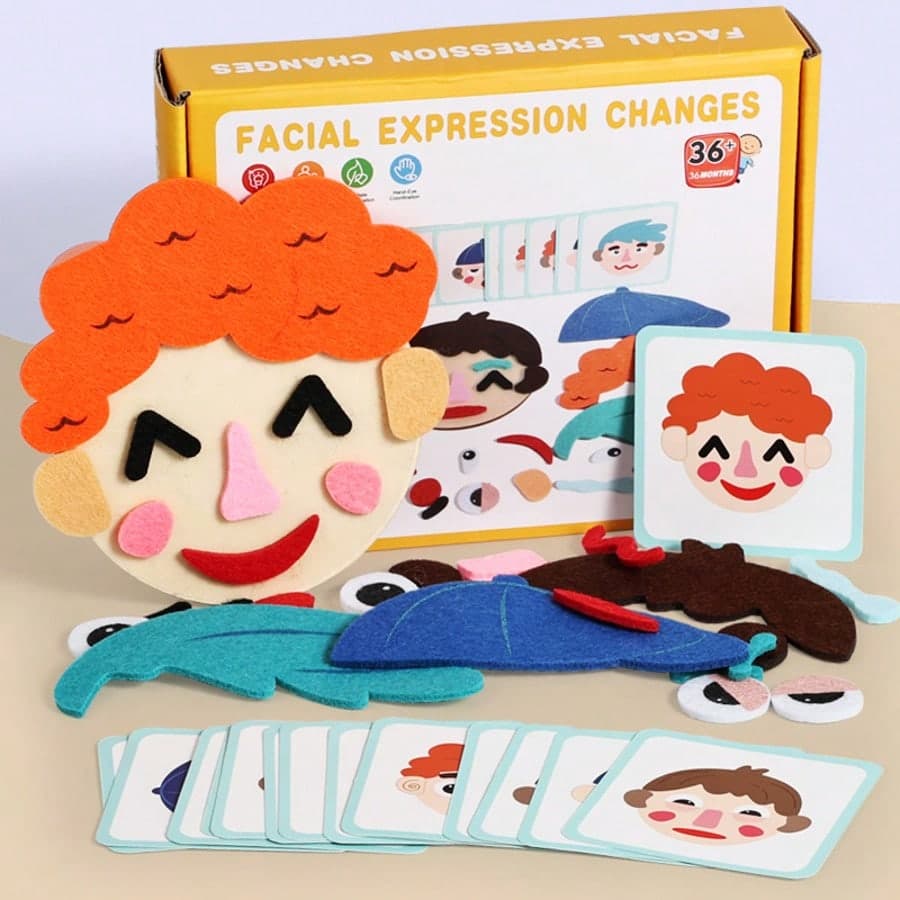 Children's Educational Magnetic Face Changing Toy, DIY Facial Expression Game Toy, Suitable For Boys And Girls Emotion Expression Puzzle Toy, Suitable For Halloween, Christmas, Birthday Gifts