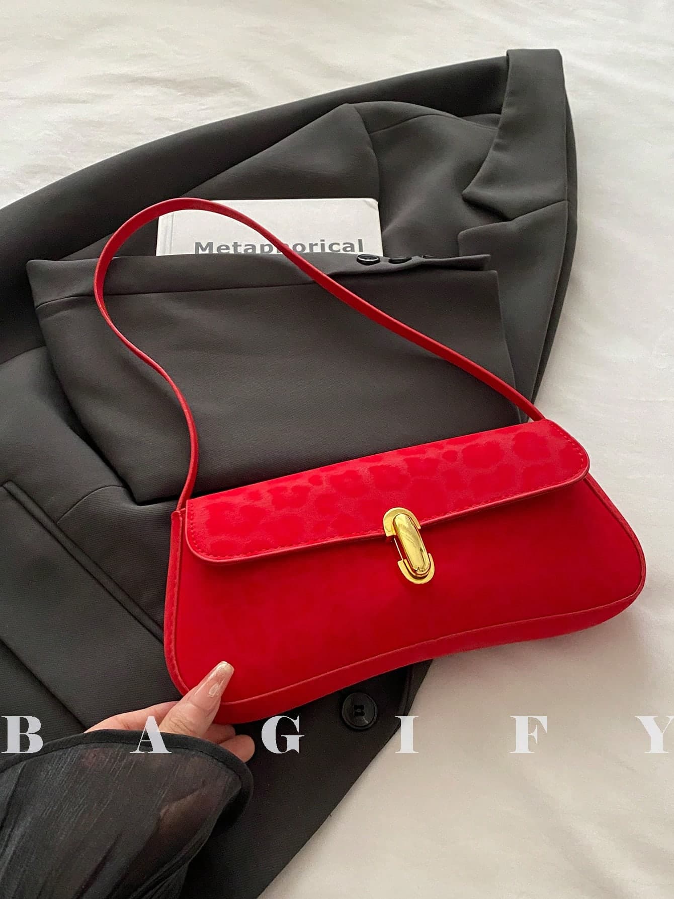 Women's Vintage Faux Leather Flap Decor Shoulder Bag, Suitable For Dating, Outings, Parties
