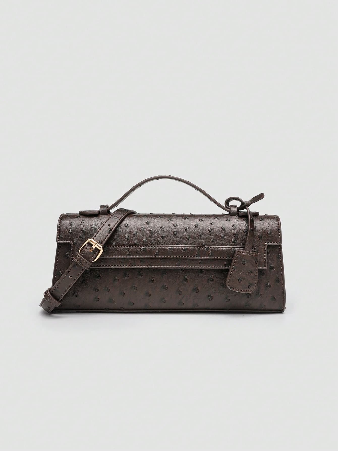 1pc Ostrich Pattern PU Handbag, Multifunctional Shoulder Bag & Crossbody Bag For Women, Suitable For Daily Fashion Matching