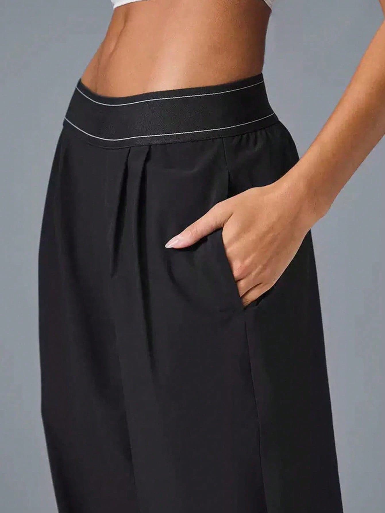 Women's Lightweight, Casual Quick-Dry Sports Pants With Pockets. Loose, Breathable And Fast-Drying Exercise Trousers Suitable For Running, Fitness