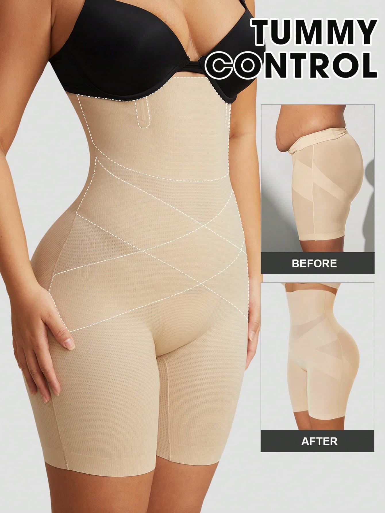 1pc Women's High Waist Tummy Control Seamless Butt Lifting Shaping Panties Slimming Underwear Shorts
