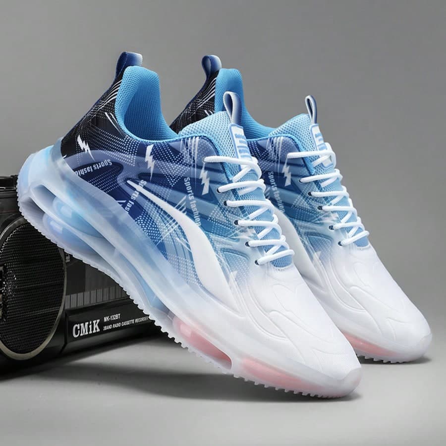 OBOVAY Men's Fashion Basketball Shoes, Cushioned Comfortable Non-Slip Breathable Shock-Absorbing Casual Sports Shoes, Men's Outdoor Casual Sports Shoes