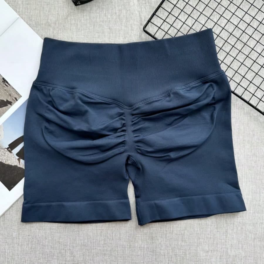 High Waist Seamless Yoga Shorts For Women - Stretchy, Butt-Lifting, Suitable For Running, Fitness And Outdoor Activities Sports Apparel | Fashionable Appearance | Elastic Fabric