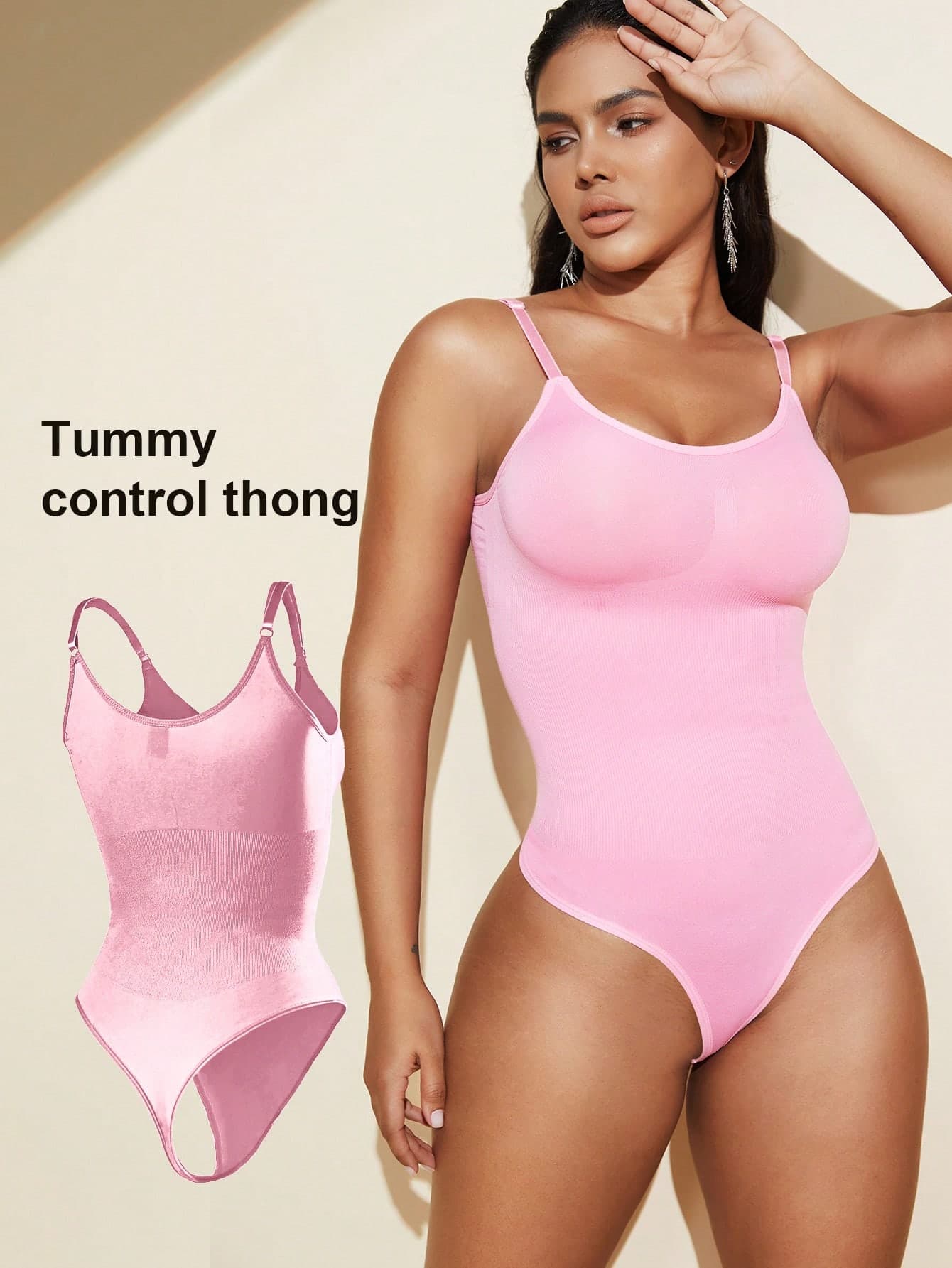 1pc Women Seamless Shapewear Bodysuit, Thong Bottom, Slimming Shaping Bodysuit, Tummy Control Bodysuit, Shapewear, Waist Trainer