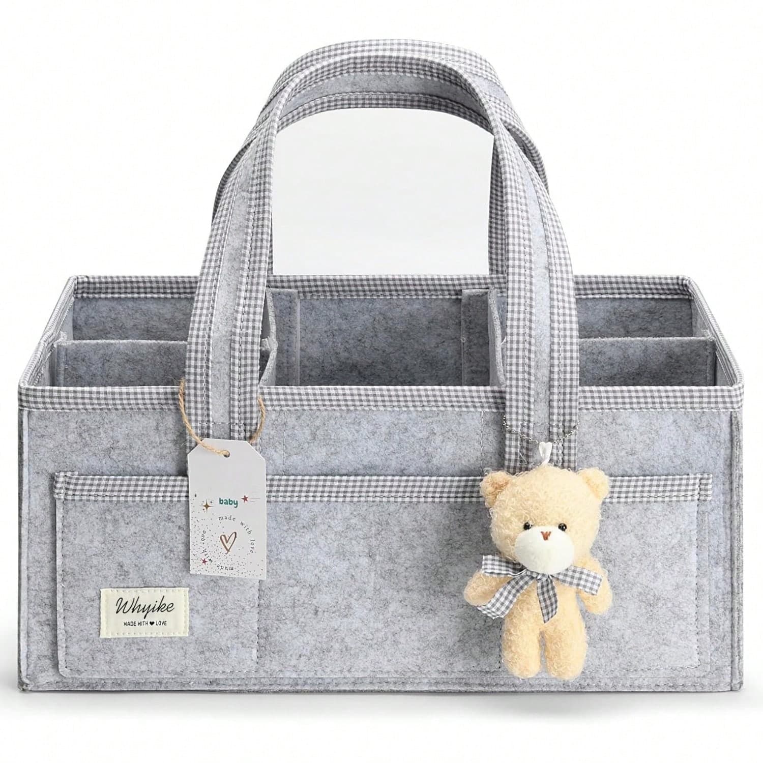 1pc Diaper Caddy Organizer With Handle, Baby Shower Gifts Basket Bag, Newborn Nursery Storage Organizer, Baby Bag Essentials, Car Diaper Caddy Cart