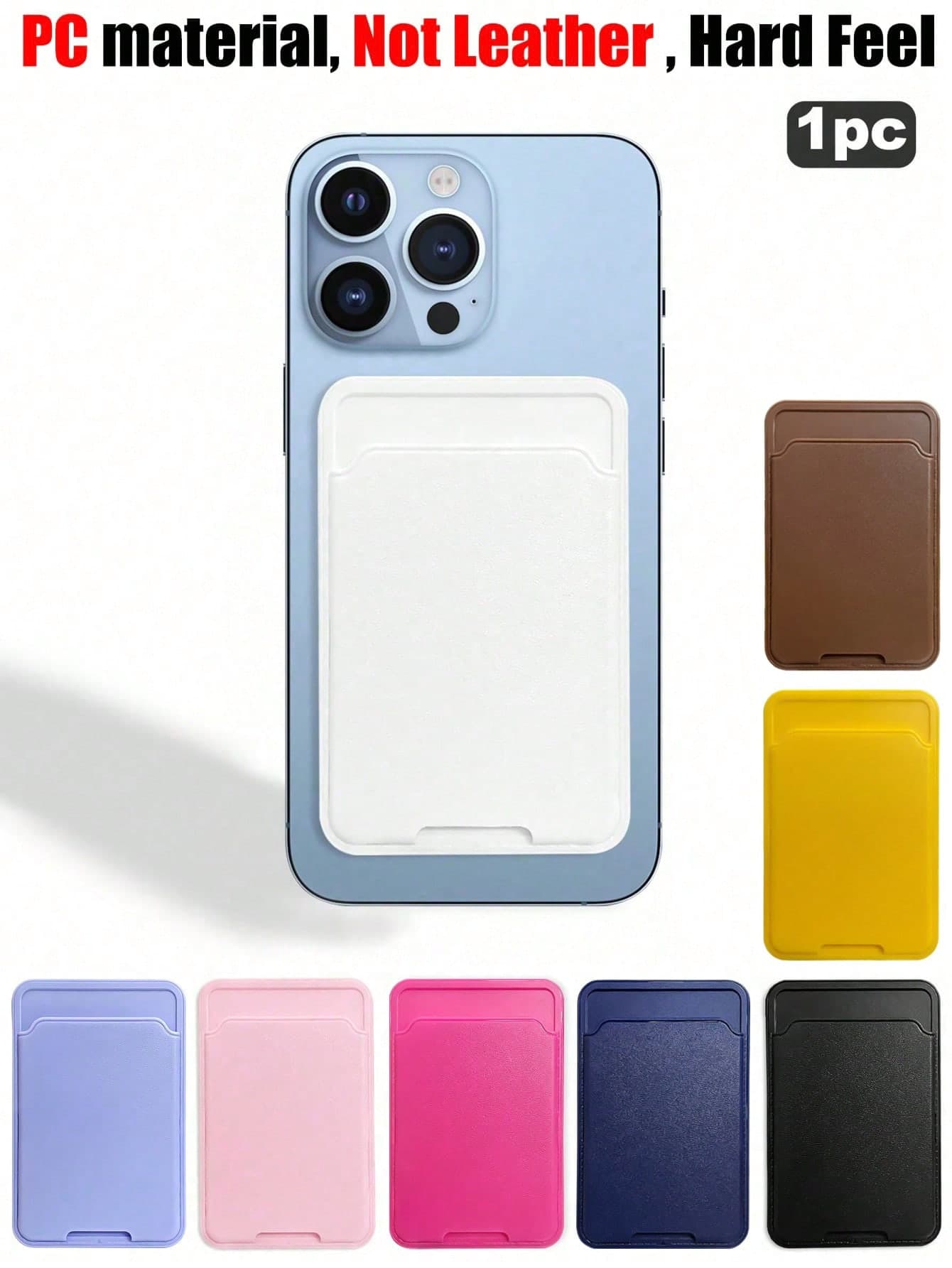 1pc Phone Card Holder PC Material Stick-On Card Sleeve For ID/Metro/Bank Cards For Check ID Business Card, Gifts For Mother, Family, Friends, Birthday, Holiday Card Cover