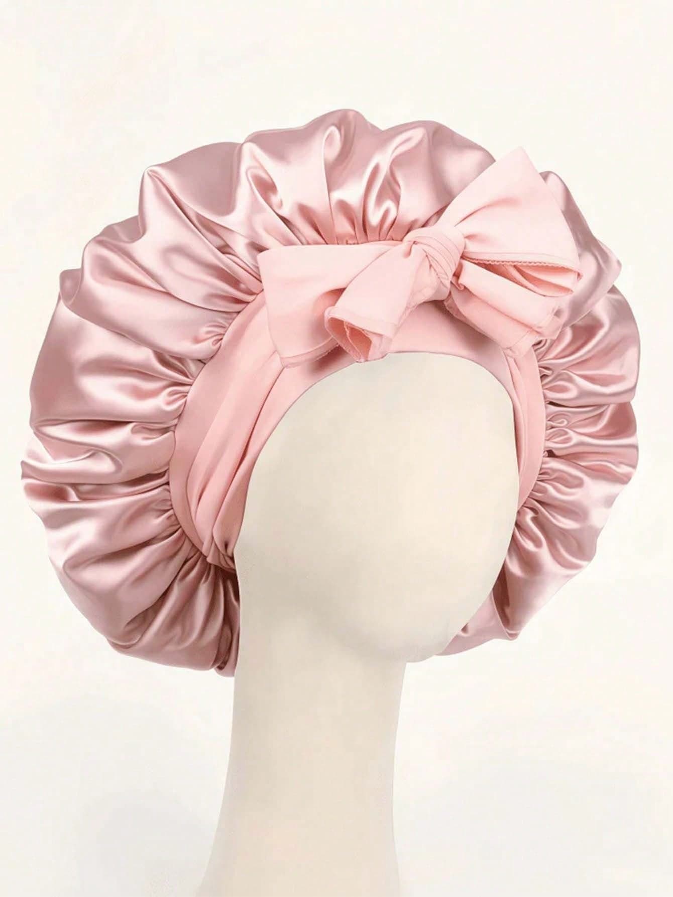 1pc Luxury Satin Sleep Cap With Adjustable Strap - Lightweight Hair Care Sleep Bonnet, Comfortable All Night, Ideal For Long, Curly Or Braided Hair - Premium Bathroom Accessory, Fashionable & Comfortable, Unisex Hair Care Product For Nighttime Sleep Bonnet,Summer,Beach,Hat,Holiday,Travel
