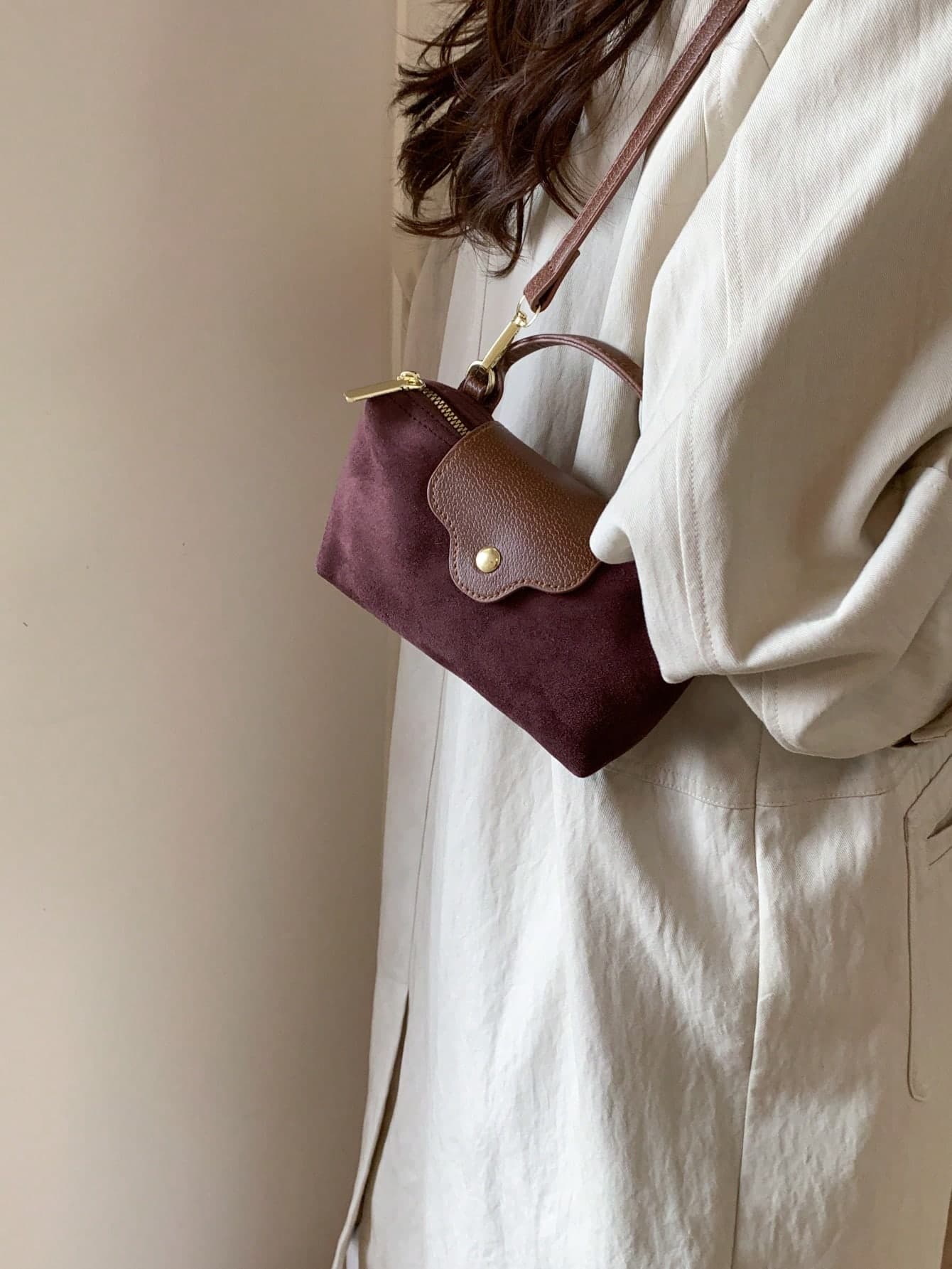 Women's Fashion Casual Versatile Color Block Dumpling Bag, Minimalist Nylon Square Handbag, Stylish Tote Bag, Retro Handbag With Detachable Shoulder Strap, Suitable For Teenage Girls, College Students, Young Professionals, And Office Ladies, Perfect For Office, Campus, Work, Business And Commuting