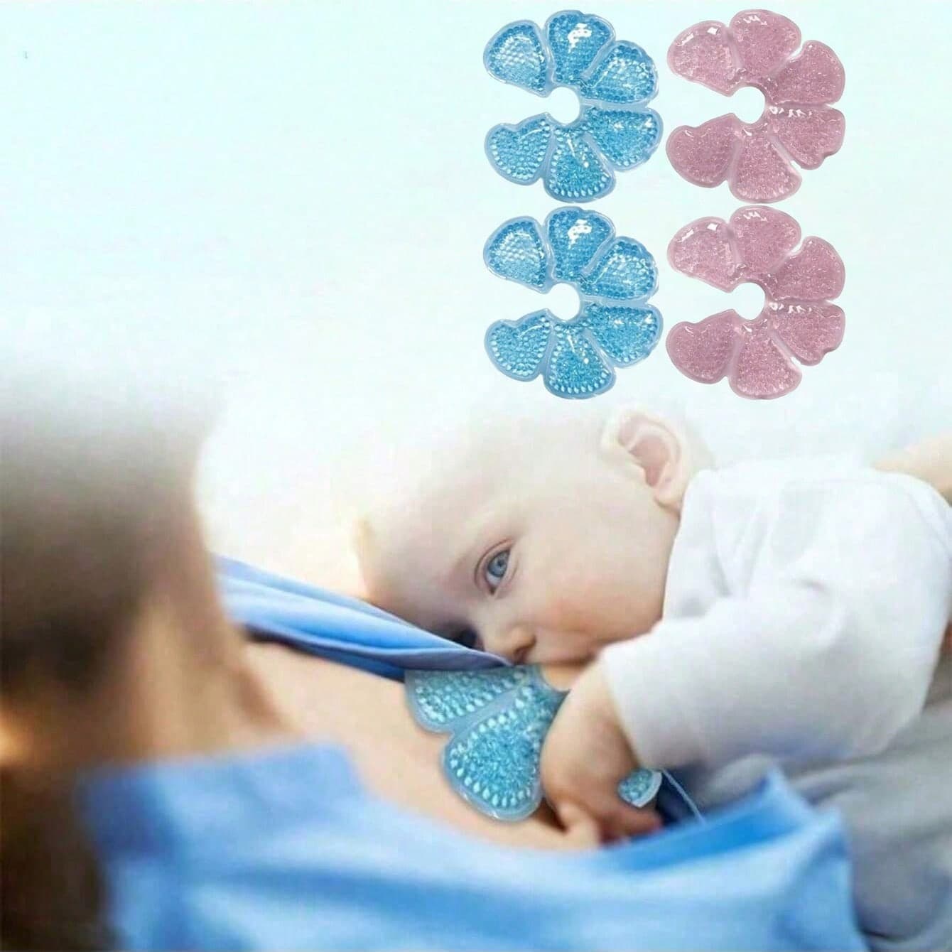 2pcs Hot & Cold Breast Pads - Essential Breastfeeding Support For Moms, PVC Material