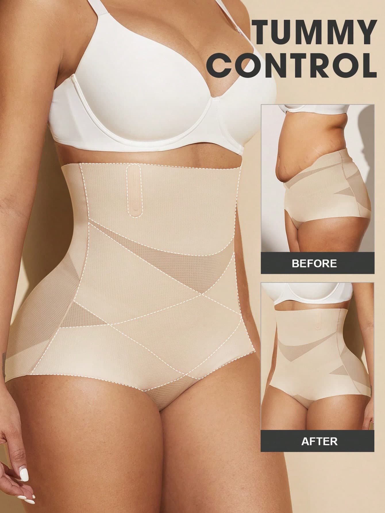 1pc Women High Waist Seamless Body Shaper, Comfortable Tummy Control And Lift Shapewear Bottom