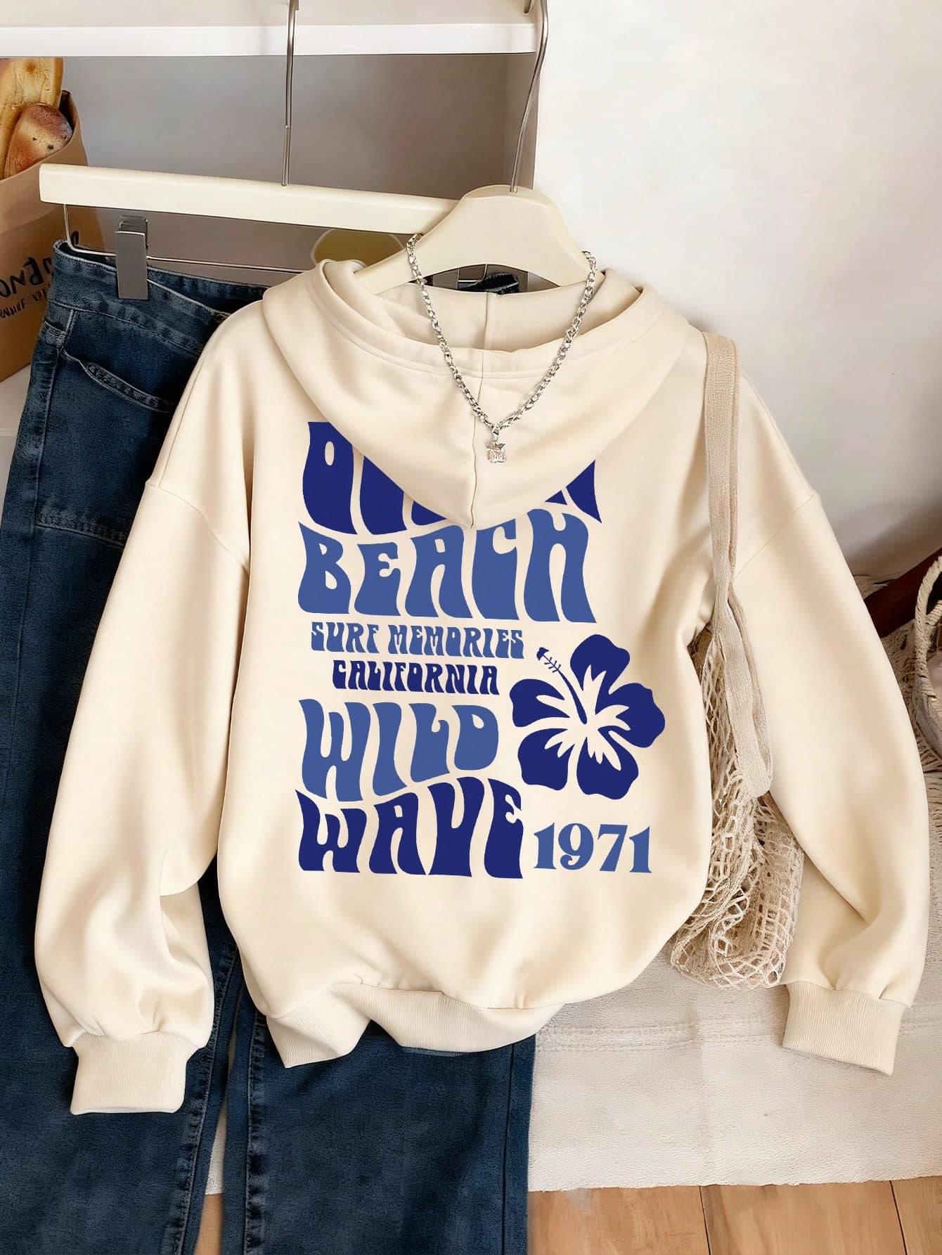 Vintage Casual Letter Print Sweatshirt, Suitable For Spring, Autumn And Winter, Girls Clothing