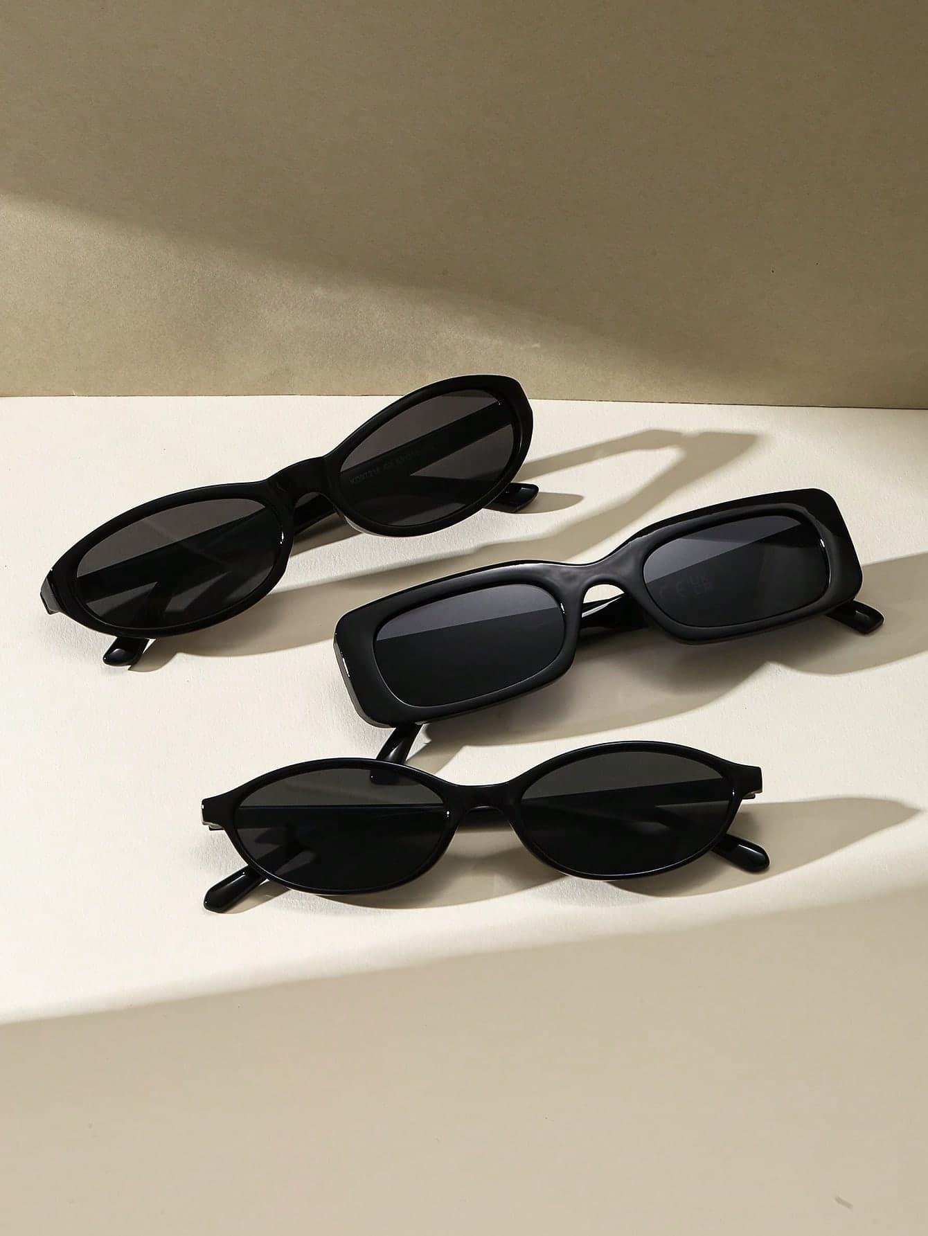 3pcs Retro Cat Eye Small Frame Y2K Fashion Glasses, Women Plastic Classic Outdoor Travel Beach Vacation Casual Decoration Daily Wear Summer Shades, Unisex