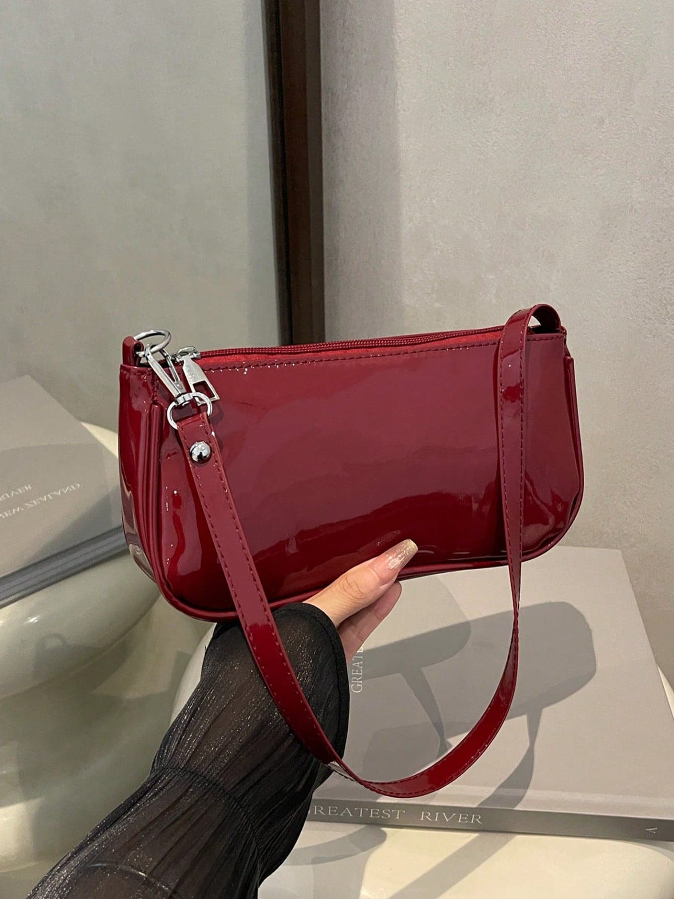 New Fashionable Versatile Chain Strap Shoulder Bag, Underarm Handbag For Women