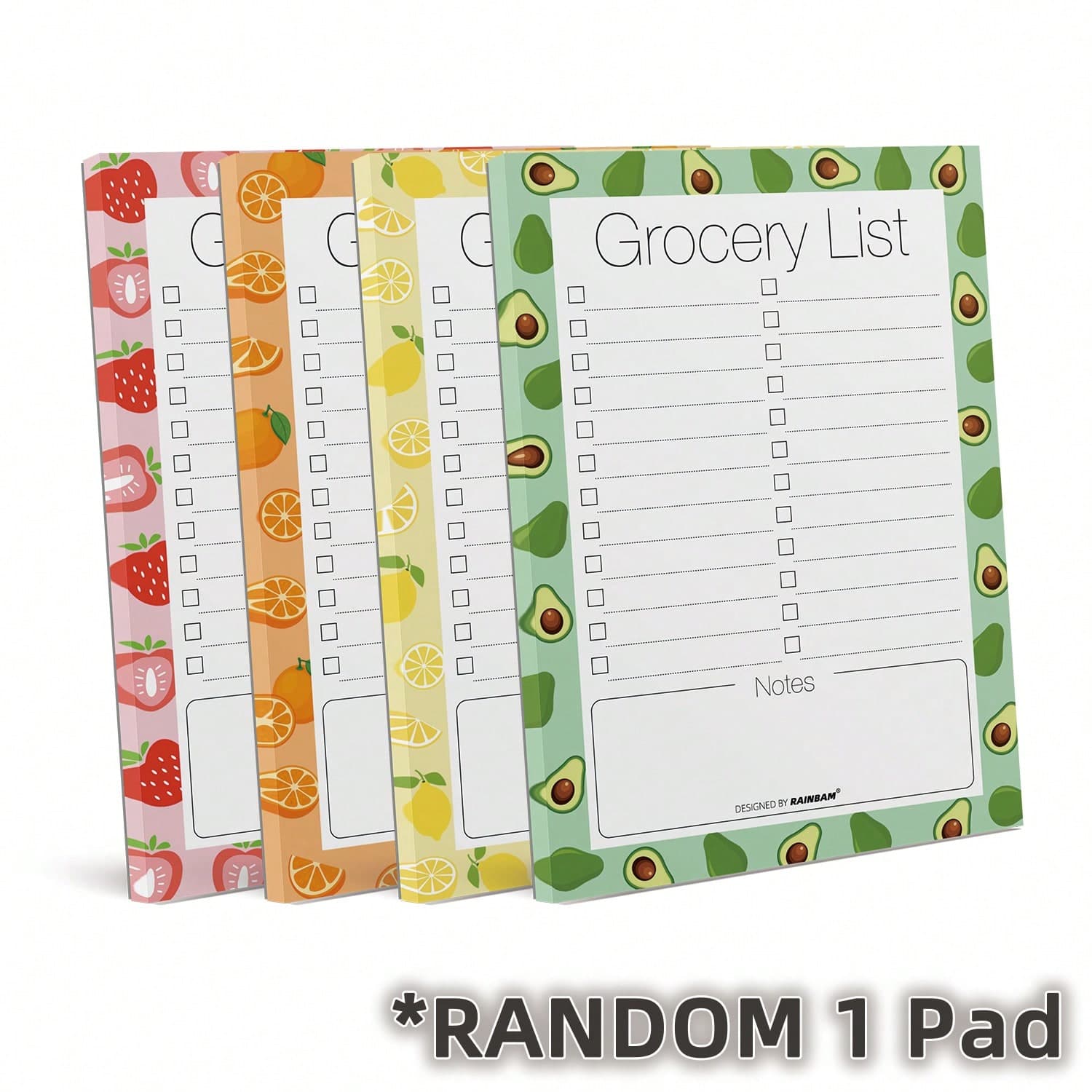 1/4 Packs Fruit Magnetic Notepads For Fridge - Shopping, To-Do List, Reminders, Grocery List Pads -Strong Magnetic Back, Weekly Planning Food Organizer/ Tear-Off Notepad Hanging Checklist For Fridge School Supplies