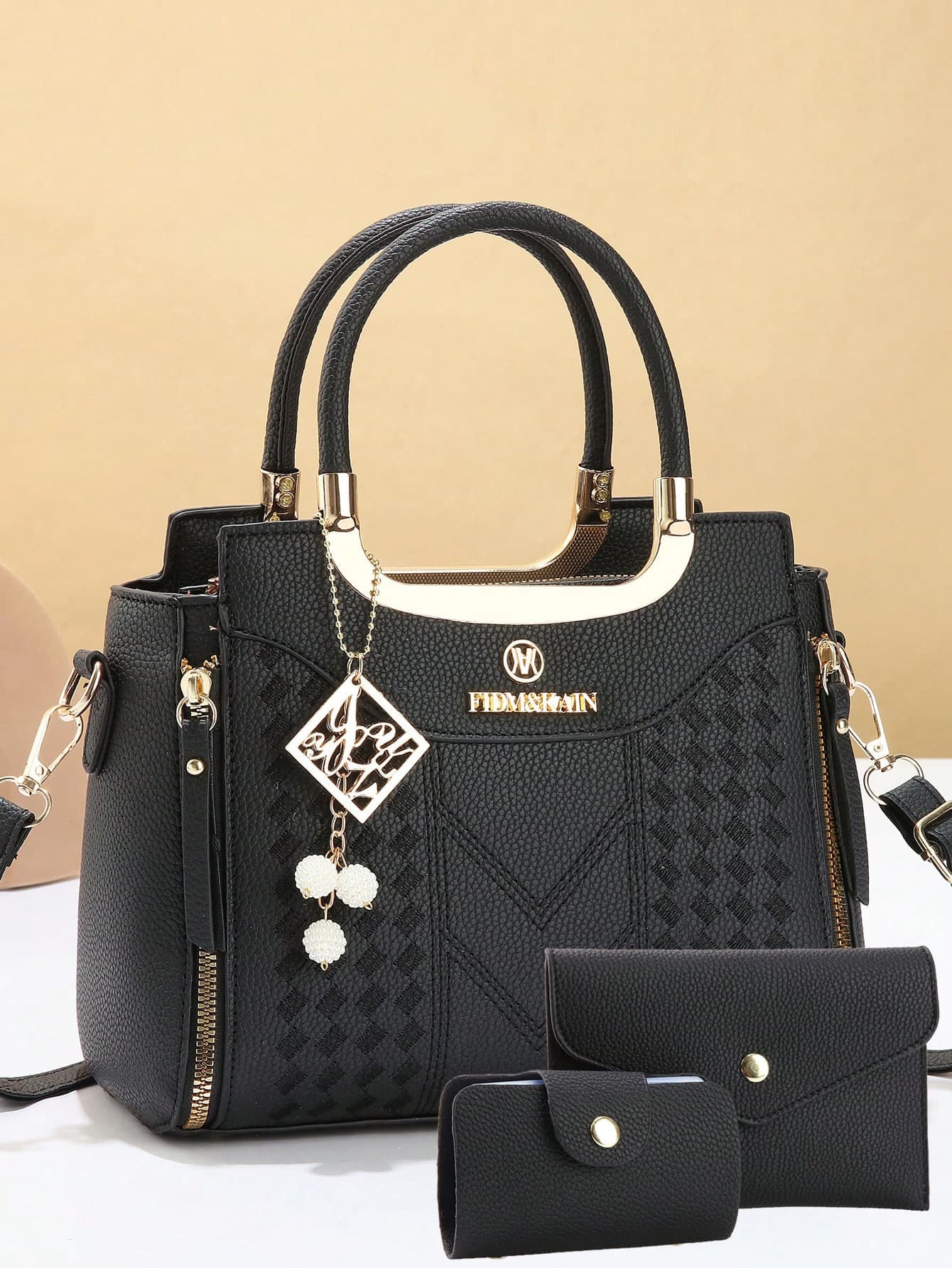 3pcs/Set Women's Embroidered Shoulder Bag, Fashion Personalized Crossbody Bag, Handbag Set
