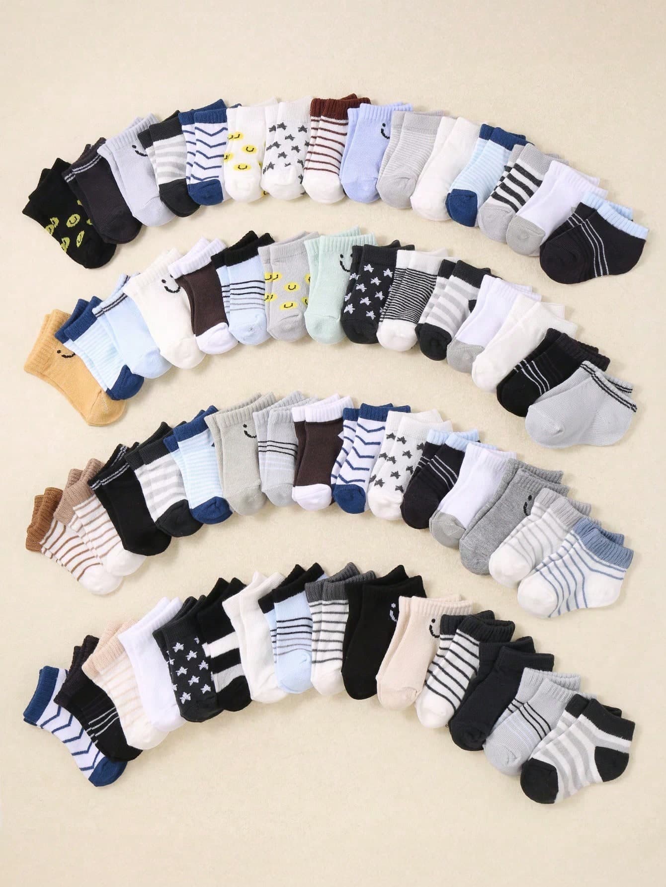 16 Pairs Of Baby Boy Socks, Fashionable Stripe Pattern Toddler Ankle Socks.Casual And Sports Socks Suitable For All Seasons.Christmas/Thanksgiving Gifts