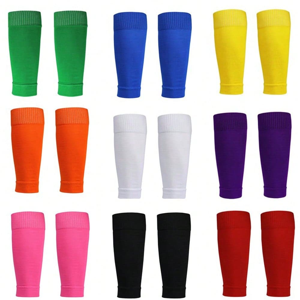 2/5 Pairs Sports Compression Football Leg Sleeves, Calf Compression Leg Warmers