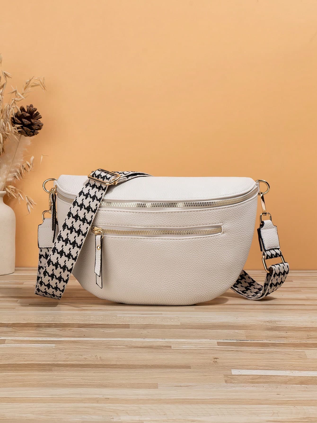 Fashionable Chest Bag With Wide Strap, Large Capacity Shoulder Bag, Minimalist Commuter Dumpling Bag