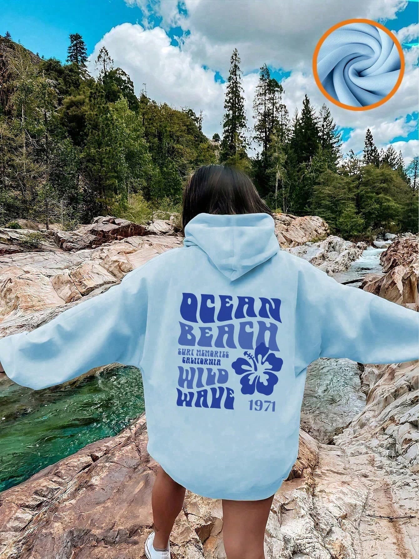 Tween Girl Graphic Print Thermal Lined Sweatshirt, Warm & Comfortable For Autumn/Winter