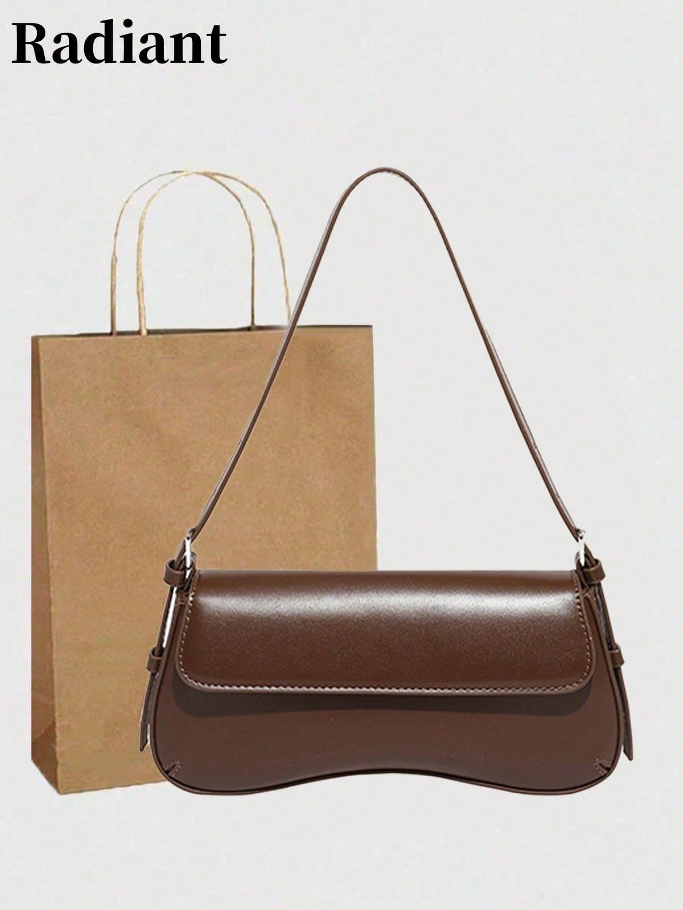 New Spanish Women's Flap Shoulder Bag, Commuter Fashion Versatile Minimalist Underarm Handbag (Gift Bag Not Included)