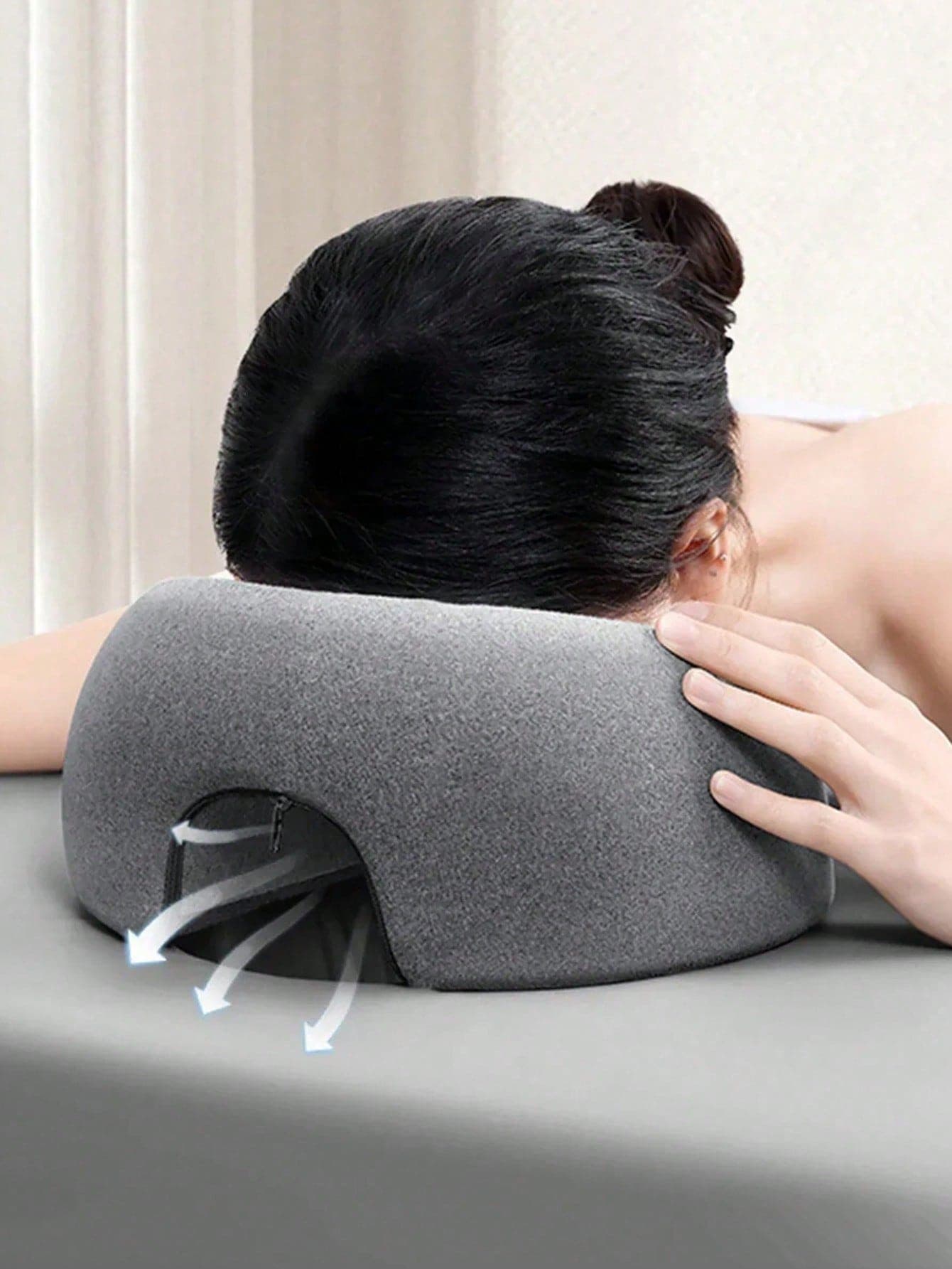 Ergonomic Memory Foam Face Down Pillow, Comfortable Desk Nap Pillow, Massage Headrest For Home And Beauty Salon Use