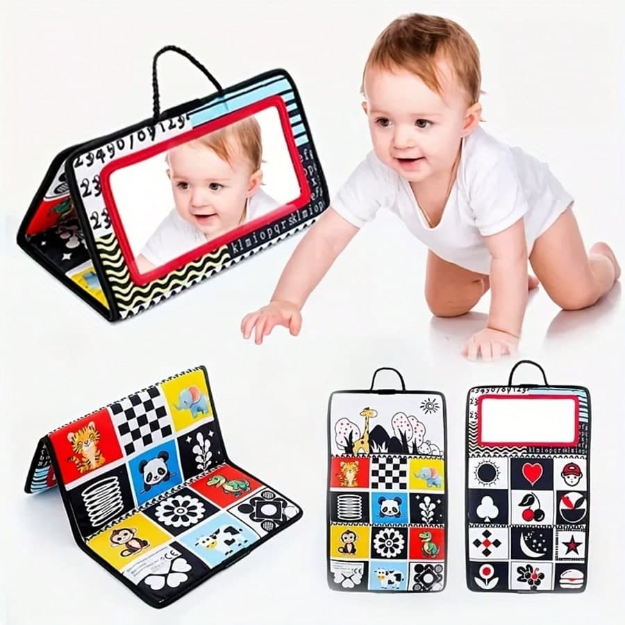 Baby's Early Cloth Book, Enhance Baby's Cognitive Ability, Colorful Cloth Book - Captivating Visual And Auditory Training With Cartoon Animal Tails, Soft Polyester, Children's Learning Toy, Durable Anti-Tear Waterproof Early Education Cloth Book, Stimulate Baby's Tactile And Visual Cognitive Awakening, Suitable For Christmas, Birthday And Other Holiday Gifts!
