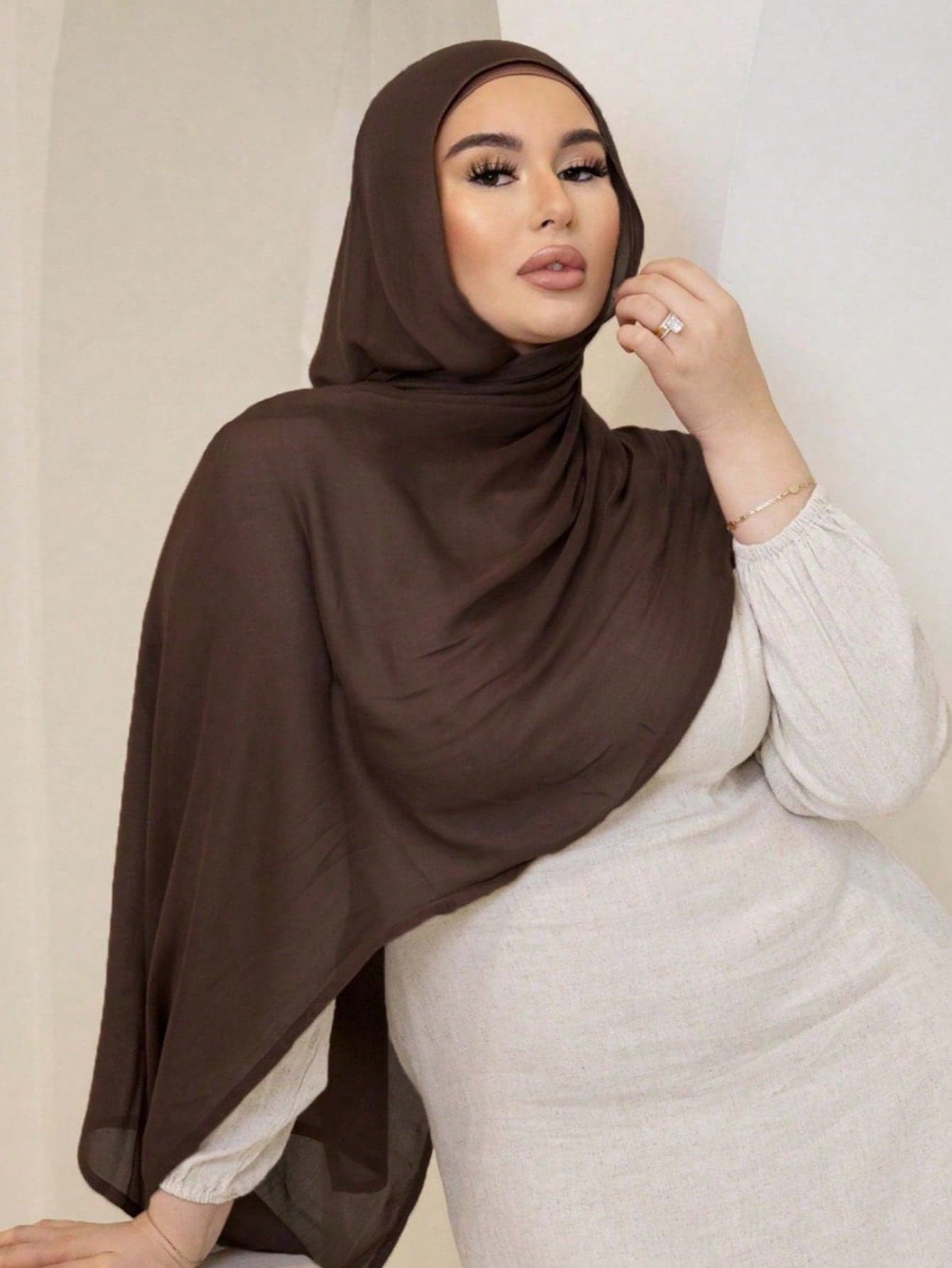 1pc Versatile Minimalist Solid Color Scarf