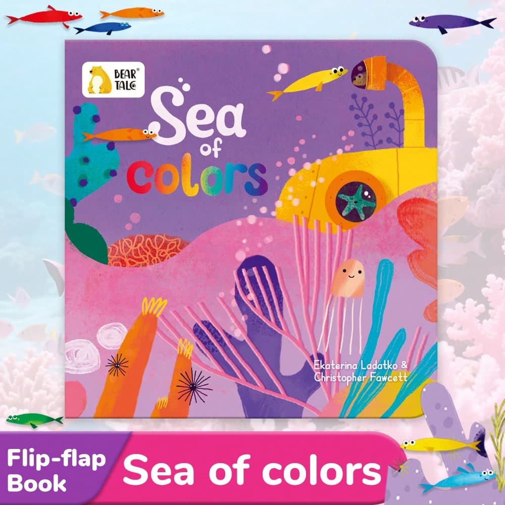 beartale My First "I Can Read" Picture Story Book - "Color Ocean", My First Preschool Children's Phonics Enlightenment Reading Material, Bedtime Story Reading Game, Stationery, Learning Supplies, Teaching Supplies, Learning Games, Children's Day Gifts, Party Games, Children's Concentration Games, Children's Intellectual Games, Children's Toys, Children's Day Decorations