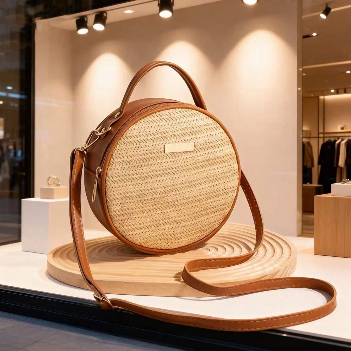 Brown Woven Straw Beach Bag, Summer Casual Vacation Tote Handbag, Women's Shoulder Crossbody Bag, Business Commuter Crossbody Bag, And Small Handbag For Daily Office Use. Suitable For Girls, Female College Students, Beginners And White-Collar Workers. Ideal For Office, University, Work, Business, Commuting, Outdoor Activities, Travel And Outings