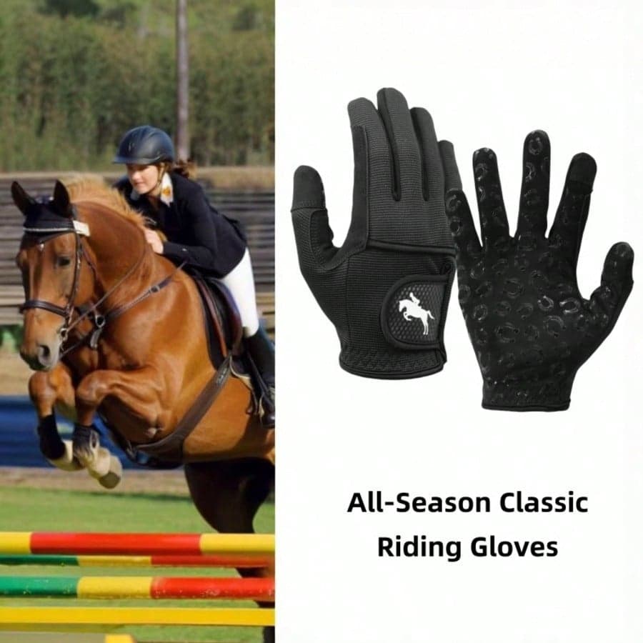 1 Pair Women's Premium Equestrian Gloves, Breathable And Lightweight, Suitable For All Seasons