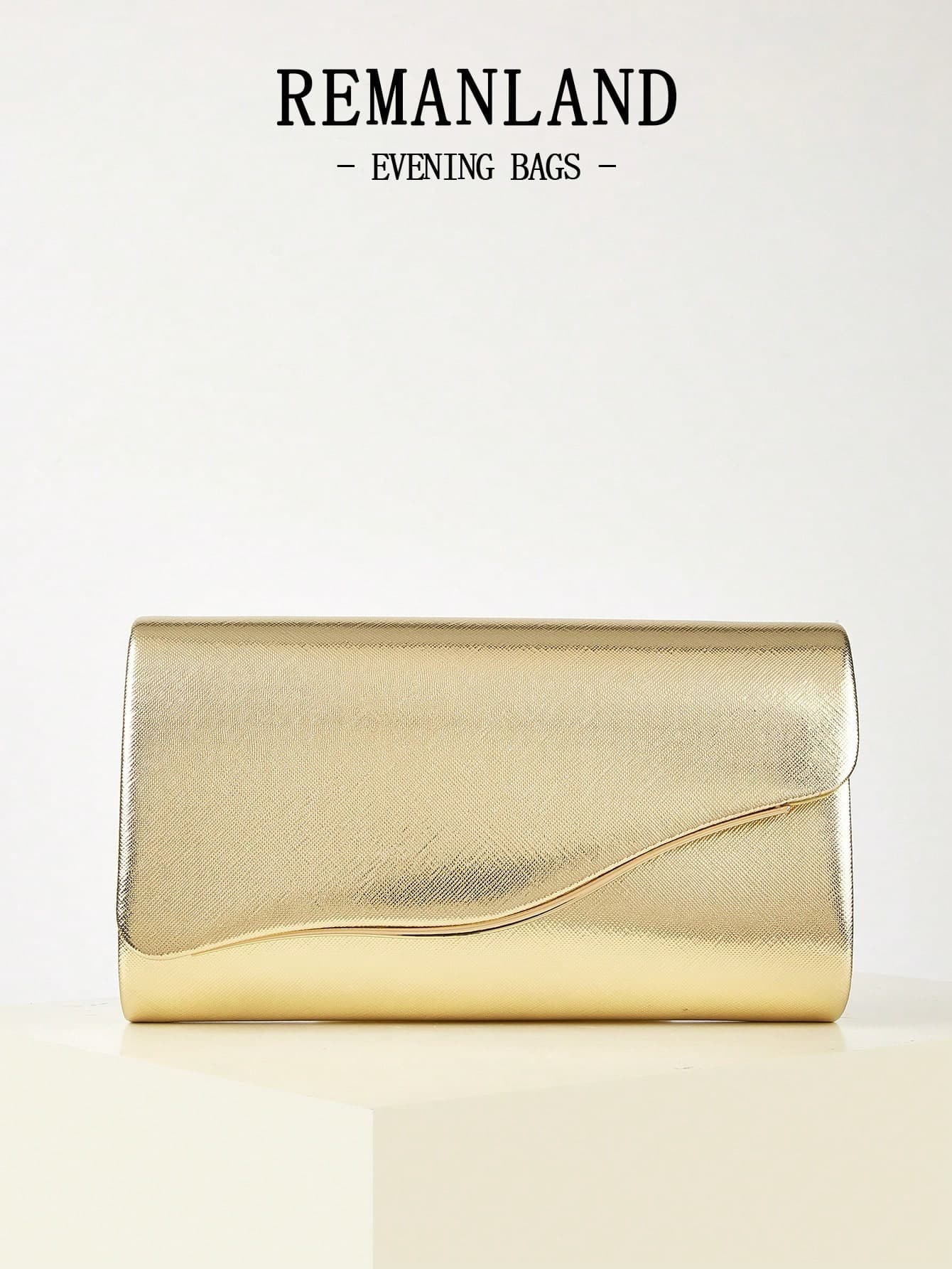 REMANLAND Luxury Elegant Solid Color New Women's Clutch Bag, Charming Fashion Flap Party Evening Bag, Perfect Wallet Design, Built-In Hidden Card Slot Compartment, Detachable Metal Chain Strap, Suitable For Party, Evening, Gathering, Wedding And Other Occasions.