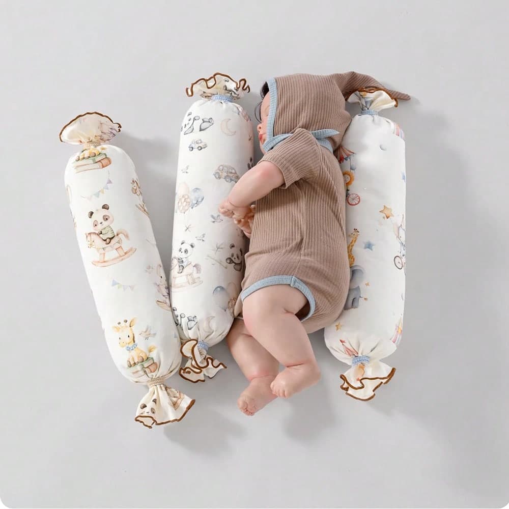 A-Grade Baby Side Sleeping Pillow, Anti-Roll Breathable Back Support Pillow, Sleep Pillow, Baby Soothing Pillow, Candy Pillow
