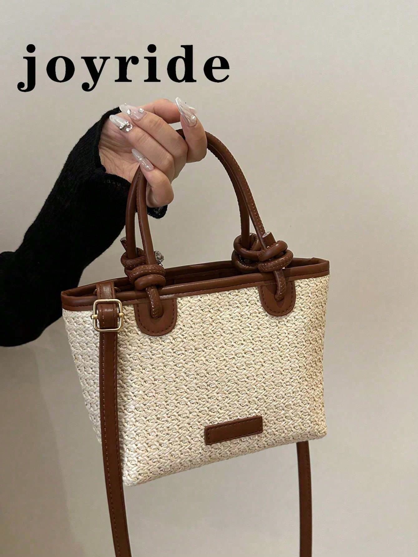 2025 Women's Woven One Shoulder Crossbody Bag, Large Capacity Vacation Tote Beach Handbag For Commute ,Holiday,Straw Bag