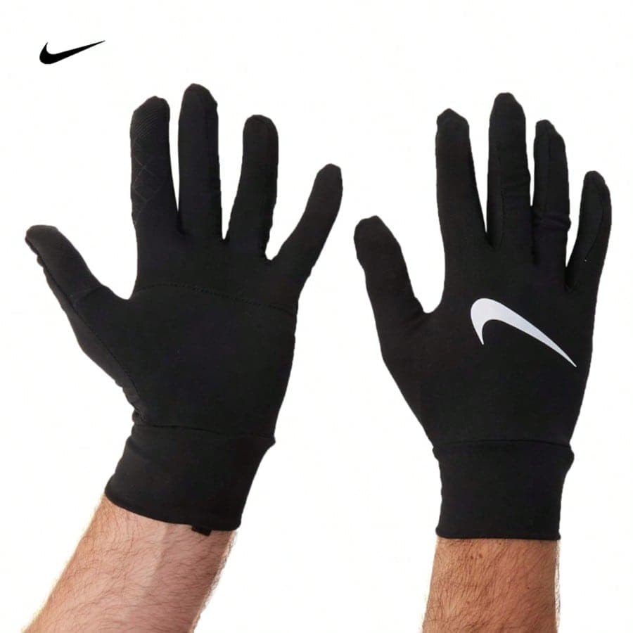 Nike Pacer Therma-FIT Black Training Gloves For Cold Weather, Suitable For Cycling, Hiking, Outdoor Running, Touch Screen Compatible Unisex HM6830-082