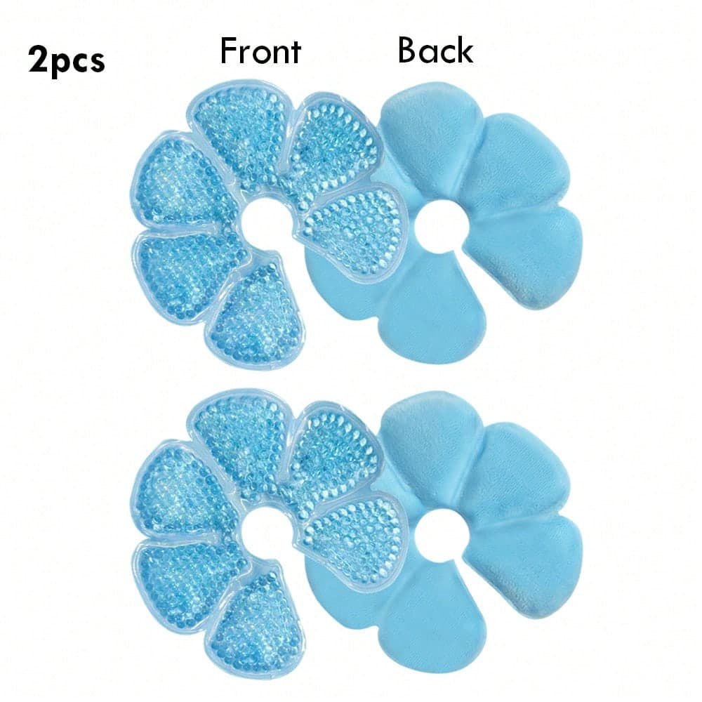 Lyntimo 2pcs Soft Velvet Breast Ice Packs, Hot/Cold Therapy, Essential For Nursing Mothers