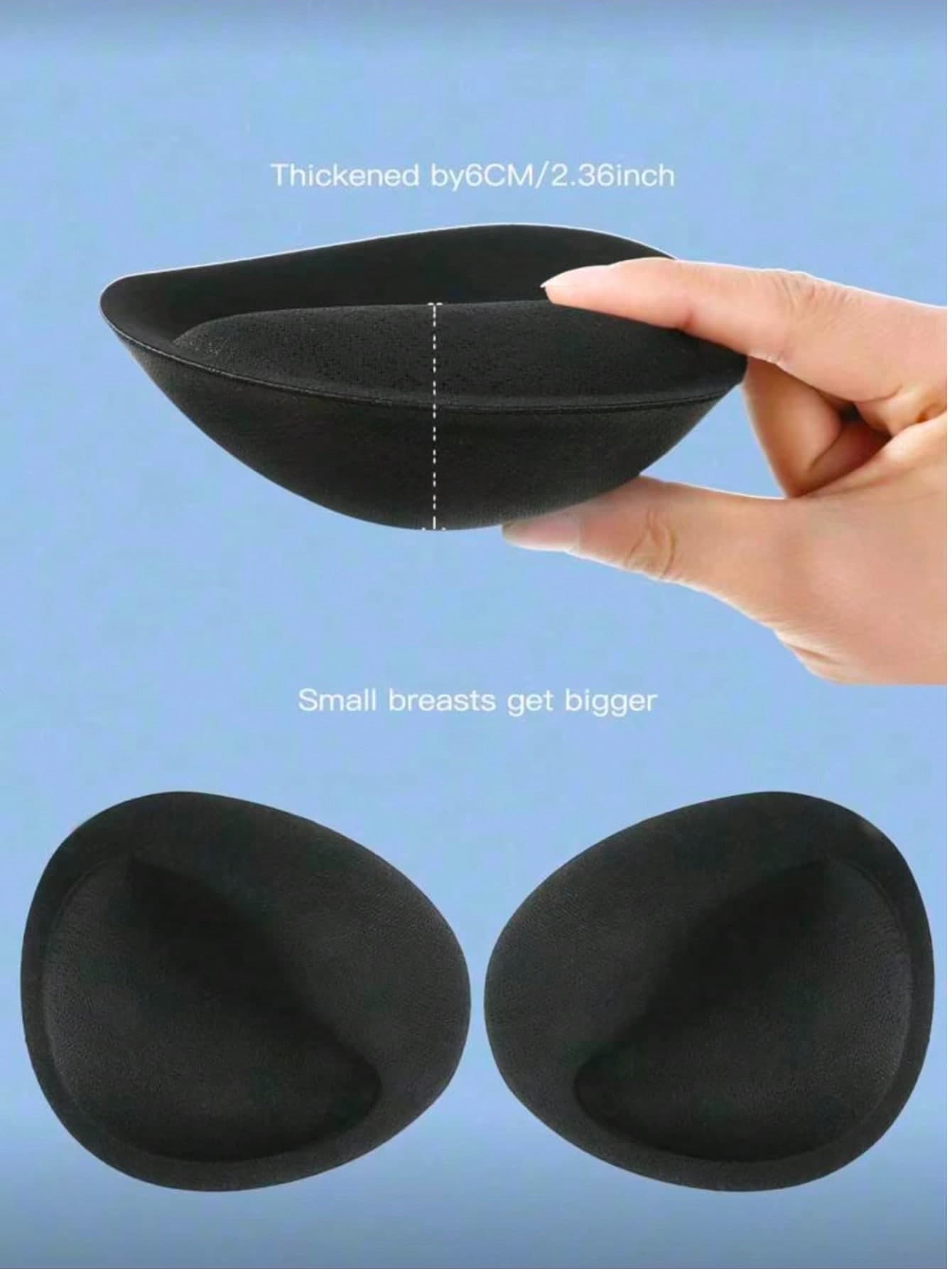 6cm Thick Bra Pads, Compact Breast Pads, Removable & Washable Thick Pads, Enhance Bust Support, Bra & Lingerie Accessories