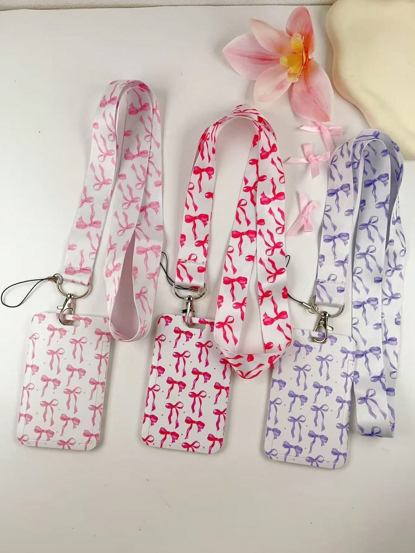 1pc Fashionable Bow Print Card Holder Pendant Bag Charm Key Chain Wallet Accessory For Men And Women For Women Mini Wallet Small Wallet Card Wallet Purse Wallet Cute Wallet Cute Stuff Wallet Fairycore