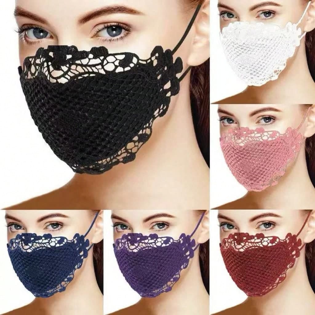 1pc/3pcs Ear-Hook Lace Mask, Halloween & Christmas Costume Mask, New Year Gift, Thin Lace Mask