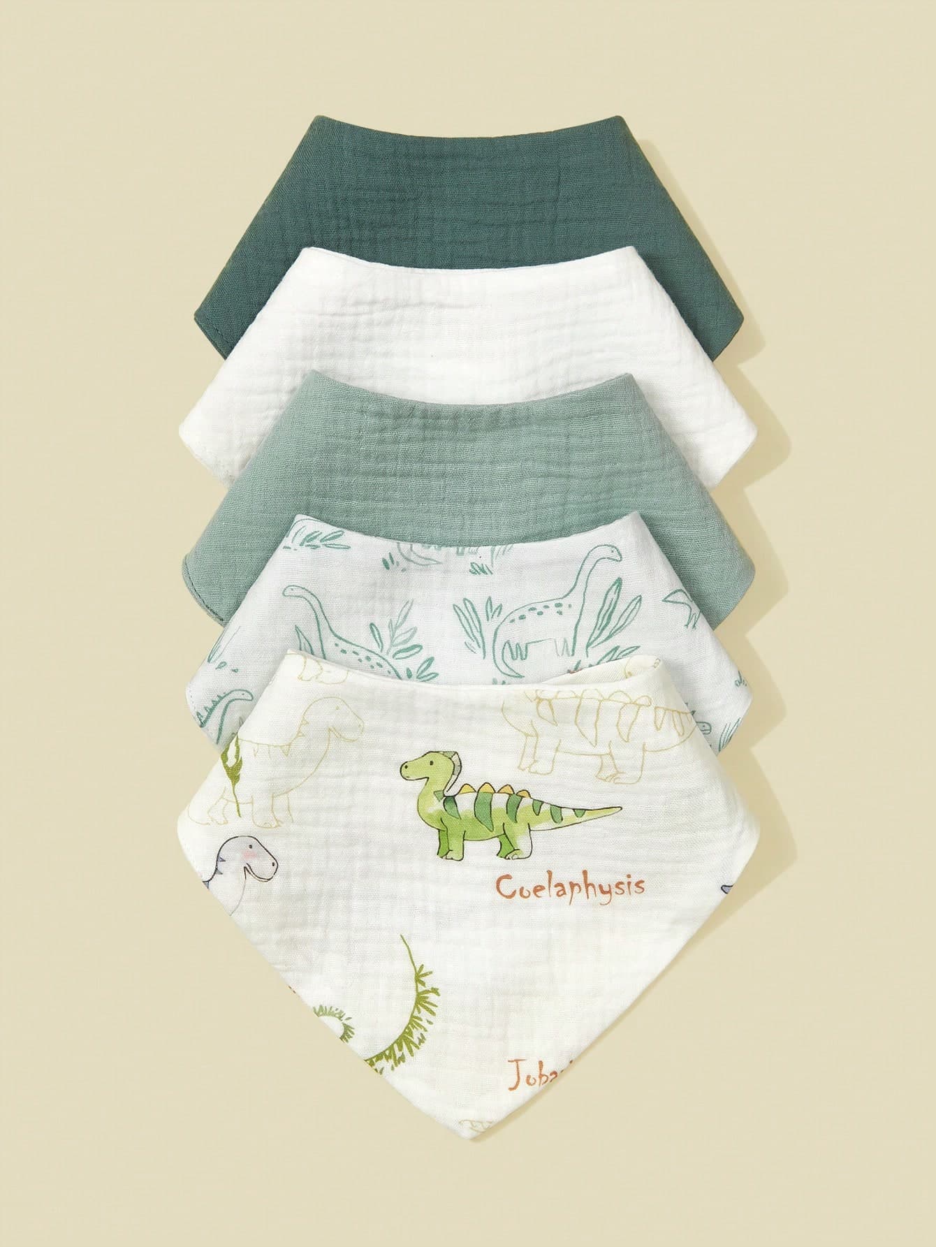 5pcs/Set Baby Bibs, Soft Cotton Muslin Drool Bibs, Floral & Animal Patterns For Boys & Girls