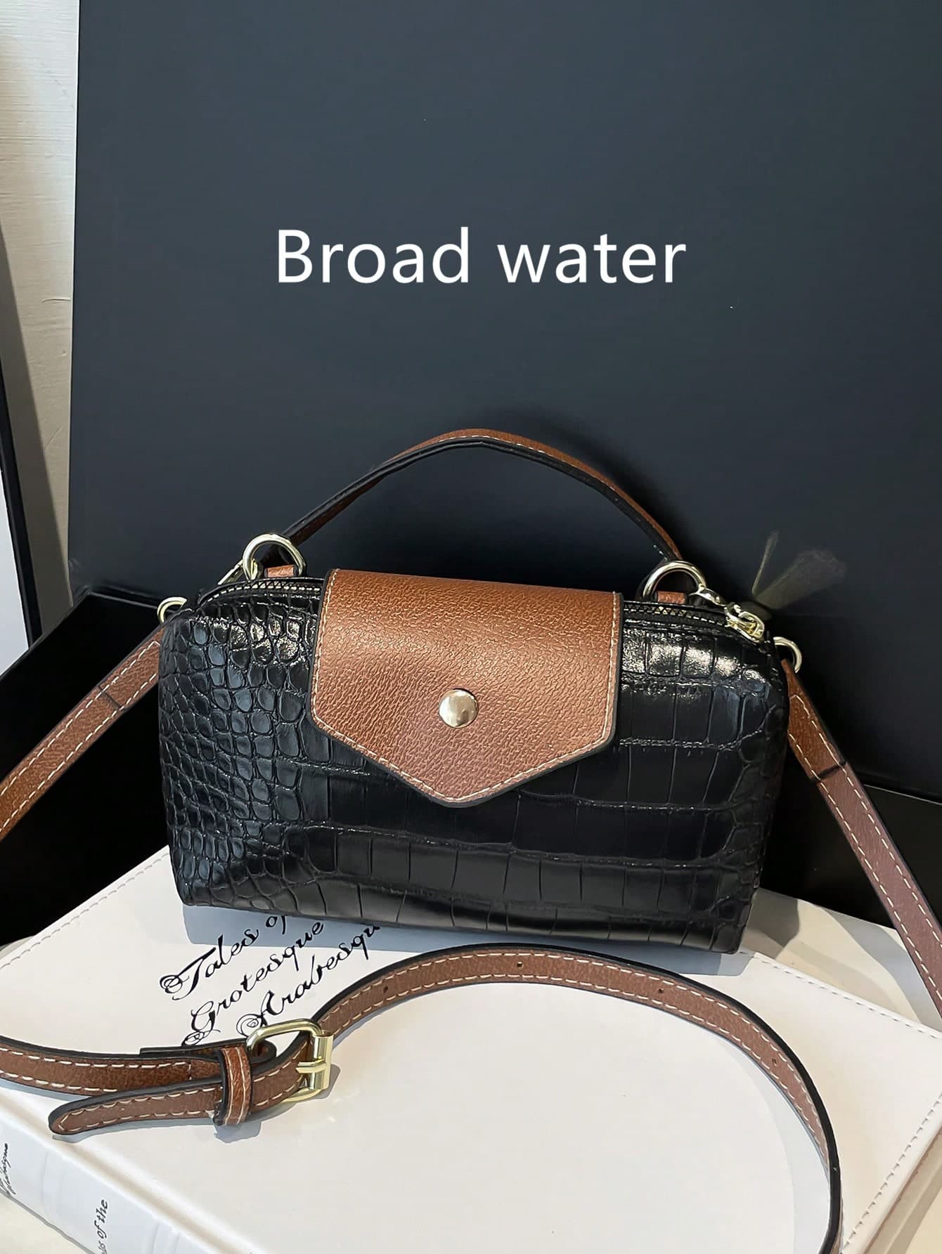 4 Seasons Mini Fashion Handbag, Waterproof Shoulder Bag, Crocodile Pattern Patchwork Color Block Small Bag, Dumpling Bag, Ox Horn Bag, Square Bag And Vegetable Basket Bag, Suitable For Commuting, Work, Parties And Vacation