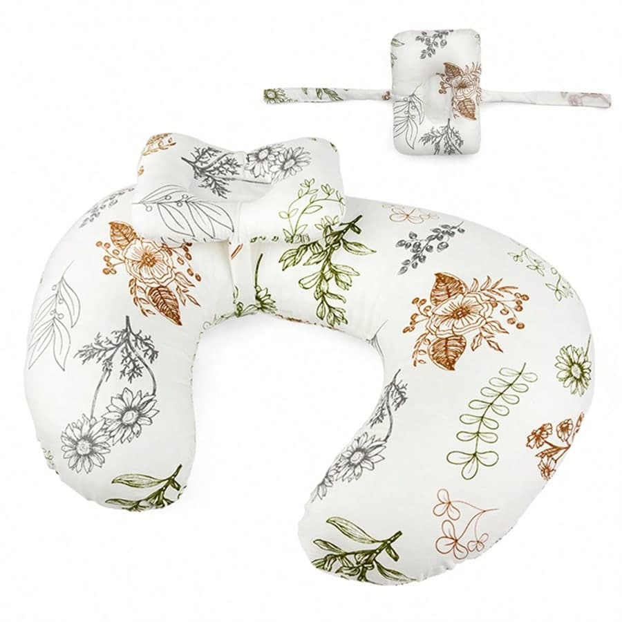 3D Ergonomic U-Shaped Nursing Pillow - Removable Polyester Fiber Cover, Machine Washable, Portable And Compressible Lumbar And Neck Support Cushion, Provides Nursing Support For Moms