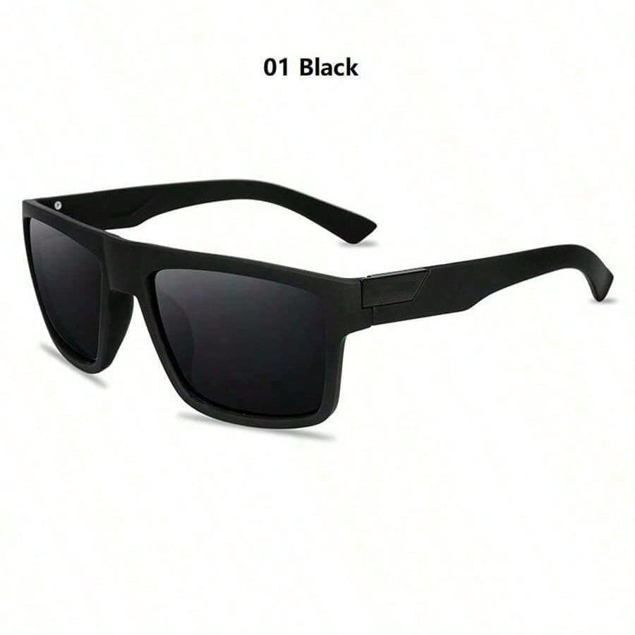 WSZ 1 Pair Unisex Retro Square Fashion Glasses, With Black And Colored Lenses, Designer Brand, Classic Style, Suitable For Driving, Fishing, Sports, Cycling, Motorcycle, Hiking, Sightseeing, Versatile Fashion (Note: Glasses Case Not Included), Suitable For Summer Beach Vacation, Outdoor Activities And Travel