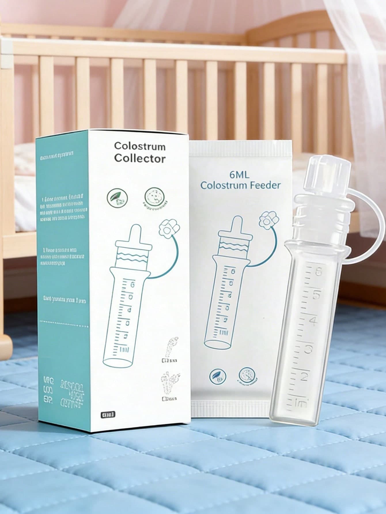 1 Pc Colostrum Collector Kit 6ml, Reusable Breast Milk Collector With Storage Case And Wipe, Portable Colostrum Container